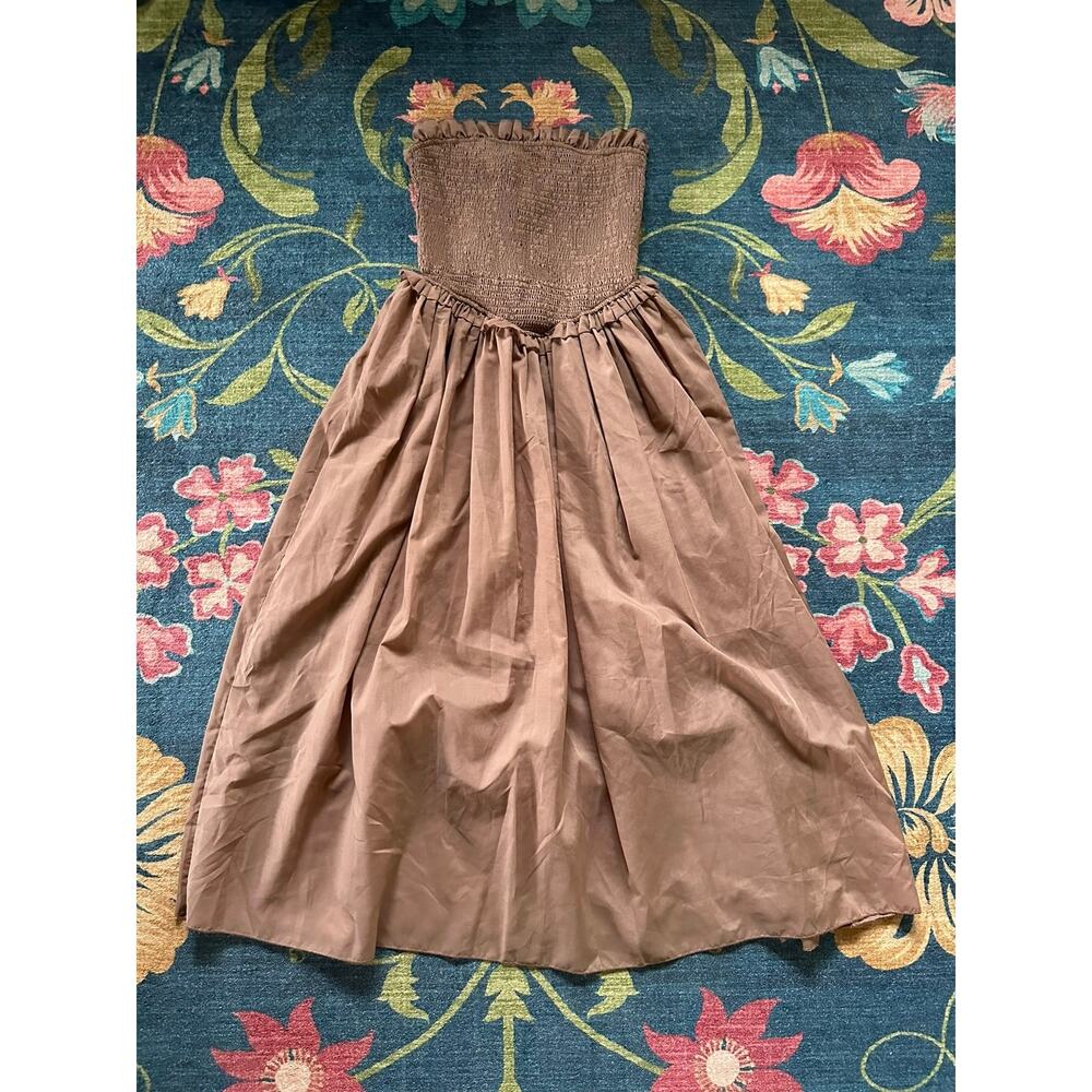Grand Street Studios Strapless Smocked Maxi Dress Size Large